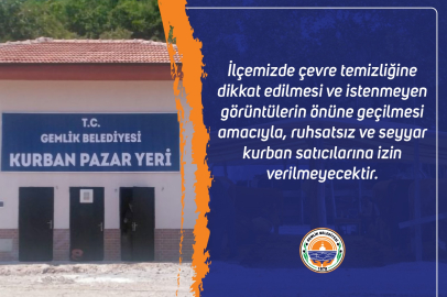 Gemlik'te kurbanlıklara pazar düzenlemesi