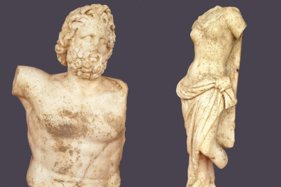 Zeus ve Aphrodite'in 2 bin yıllık heykelleri gün yüzüne çıkarıldı