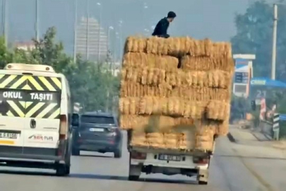 Bursa'da tehlikeli yolculuk kamerada