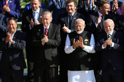 Erdoğan, G20 lideriyle aile fotoğrafı çekildi