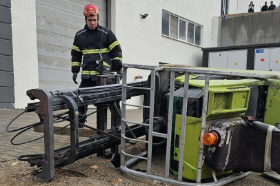 Forkliftin altında kaldı operatörün feci sonu