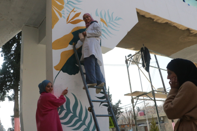 Şam'ın güzelleştirmek için resim yapıyorlar